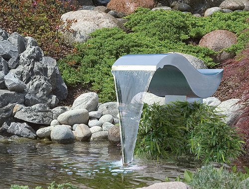 Ubbink Design Wasserfall Element Niagara LED 60cm Edelstahl 