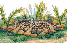 Water Trio � versteckt in Kies