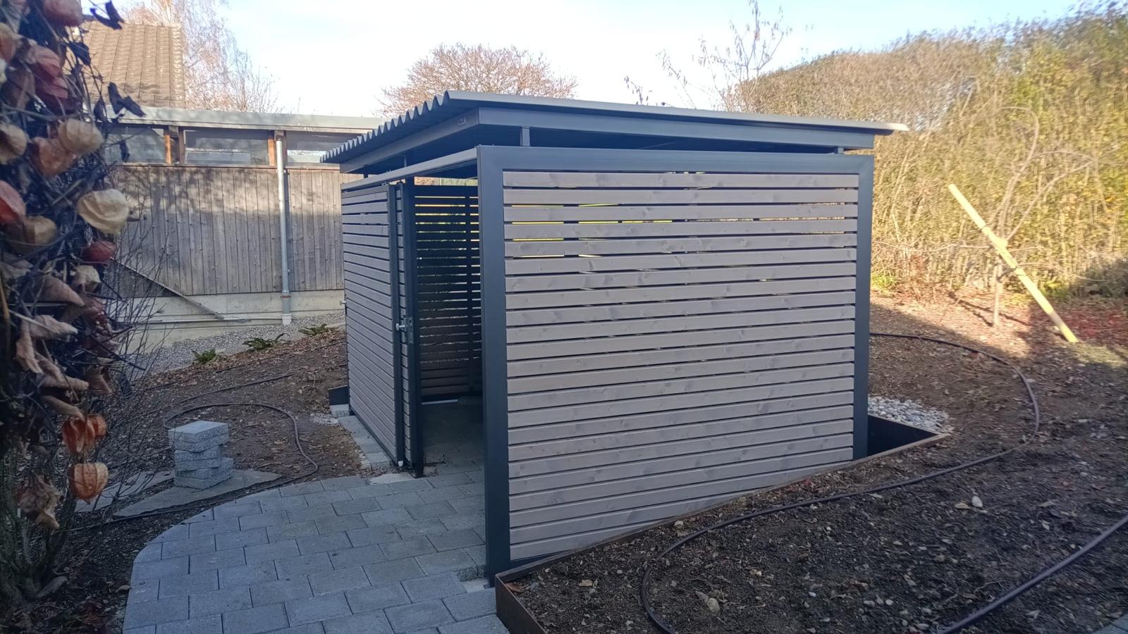 Velounterstand in Stahl-Holz Alteag Beta